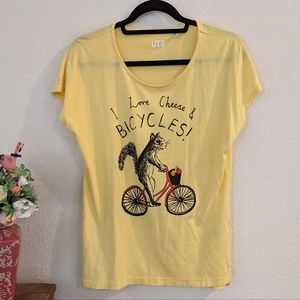 Jim Bobart squirrel i love cheese bicycles tee